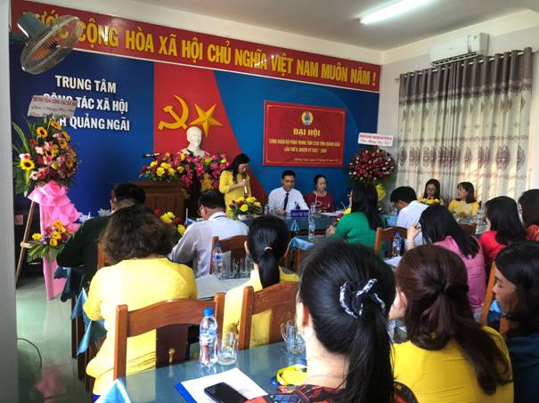 ĐẠI HỘI CÔNG ĐOÀN BỘ PHẬN TRUNG TÂM CÔNG TÁC XÃ HỘI TỈNH QUẢNG NGÃI LẦN THỨ II, NHIỆM KỲ 2023 - 2028.